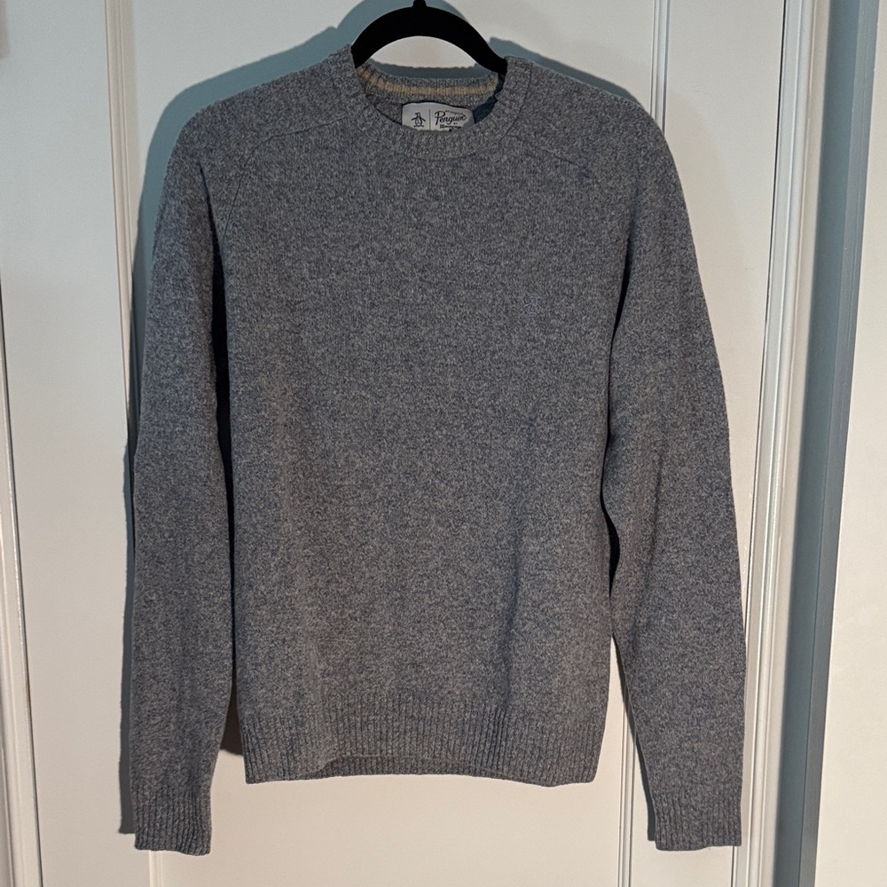 Original Penguin Heather Gray Crewneck Sweater